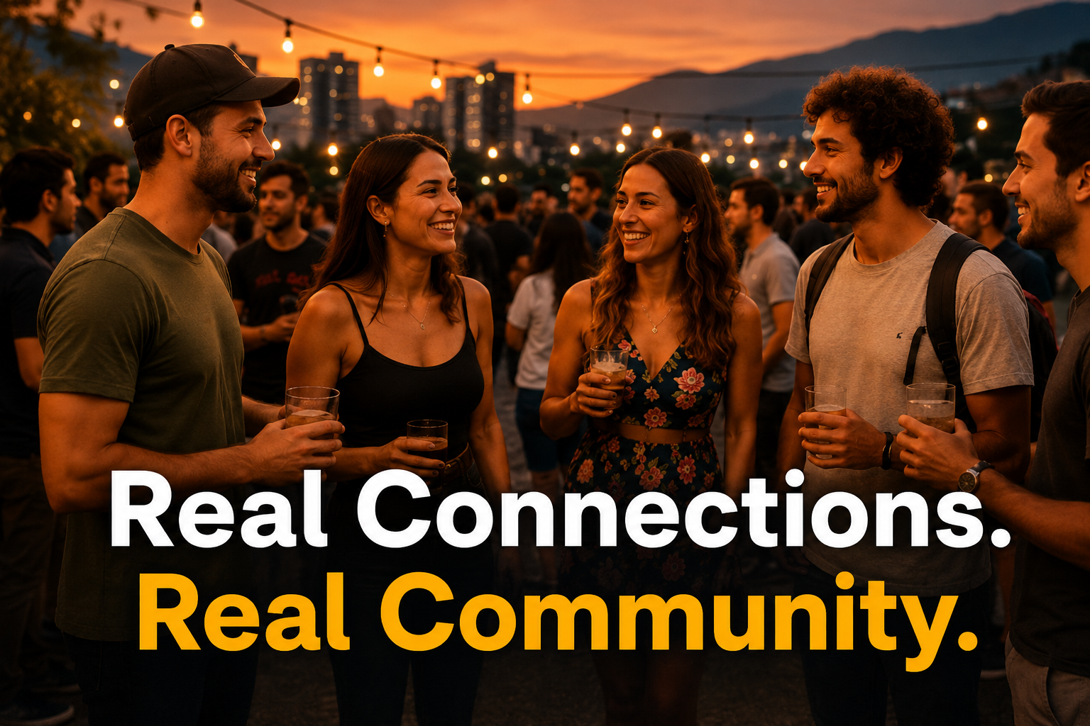 Community members connecting at a Spanglish Events gathering